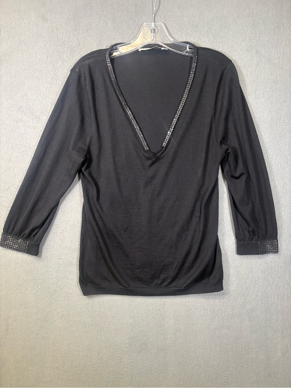 Christian Dior 3/4 Sleeve Sweater With Embellishing Sz. 12 **see description**